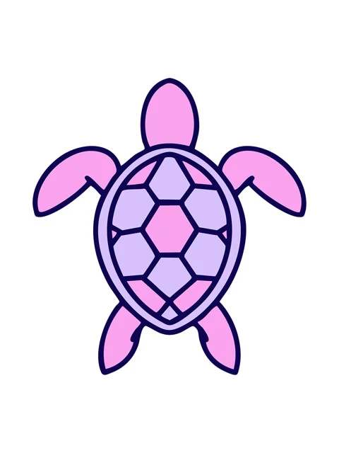 Neon light effect animation of brazilian turtle shown from above drawing Stock Footage 324422795