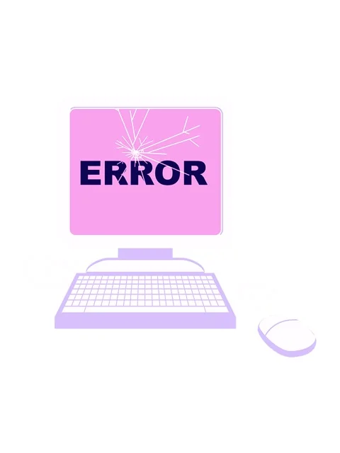Neon light effect animation of a broken computer graphic vector illustratio.. Stock Footage 324169507