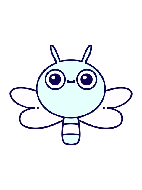 Neon light effect animation of cartoon of a cute bug Stock Footage 324066495