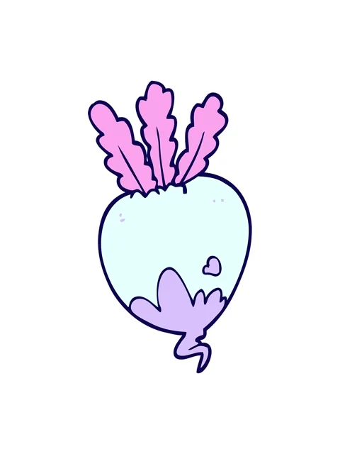 Neon light effect animation of cartoon doodle beet root Stock Footage 324072728