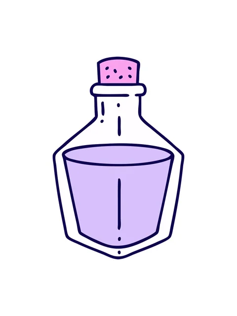 Neon light effect animation of cartoon of a potion bottle Vídeo Stock 324085928