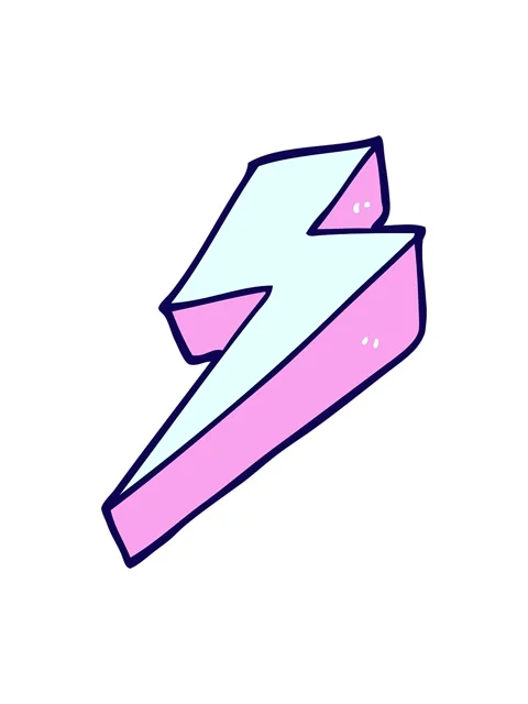 Neon light effect animation of cartoon doodle thunder bolts Stock Footage 324107721