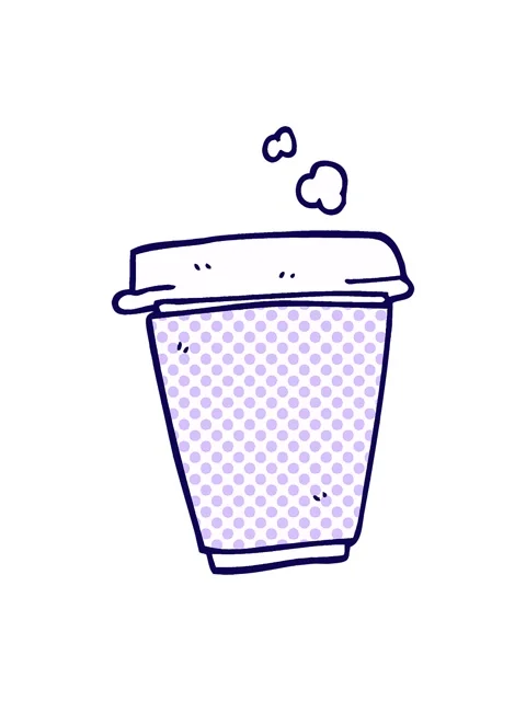 Neon light effect animation of cartoon doodle coffee cup Stock Footage 324157615
