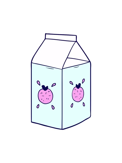 Neon light effect animation of cartoon orange juice carton Stock Footage 324214800