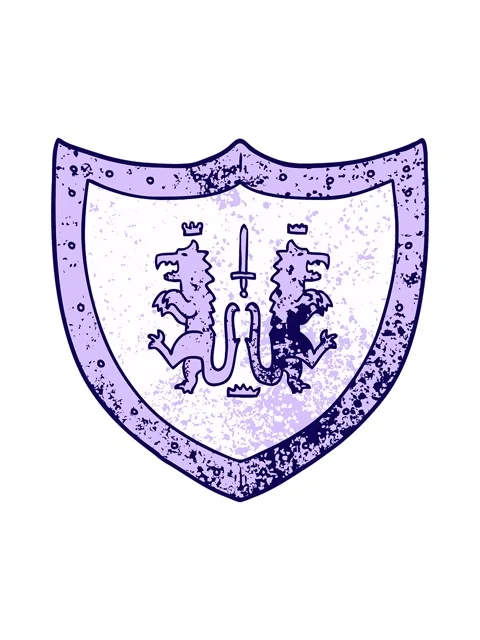 Neon light effect animation of cartoon heraldic shield Stock Footage 324218789
