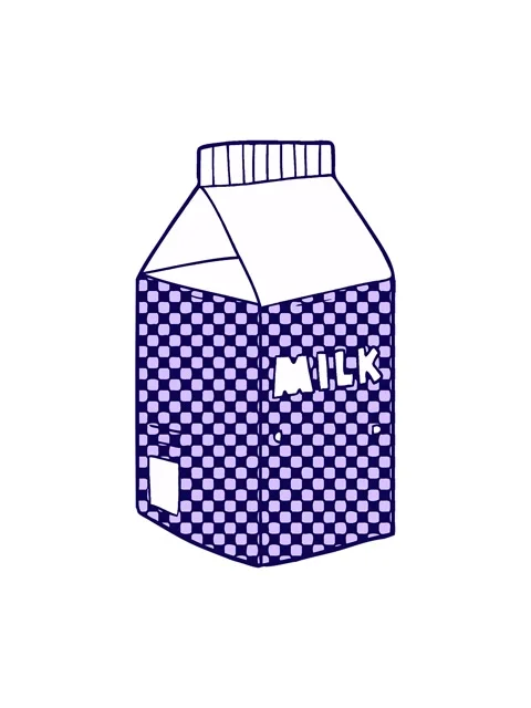 Neon light effect animation of cartoon milk carton illustration Stock Footage 324222409