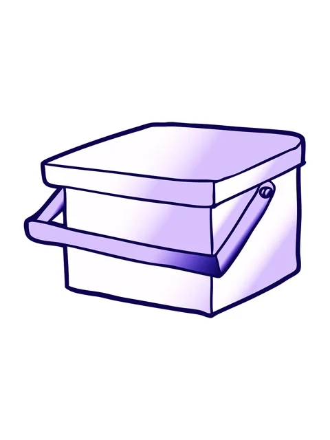 Neon light effect animation of cartoon tub with handle Vidéo 324230780