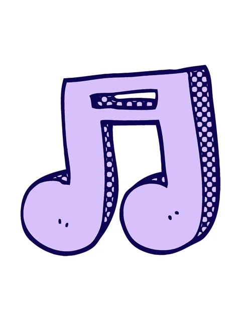 Neon light effect animation of cartoon doodle musical notes Stock Footage 324292547