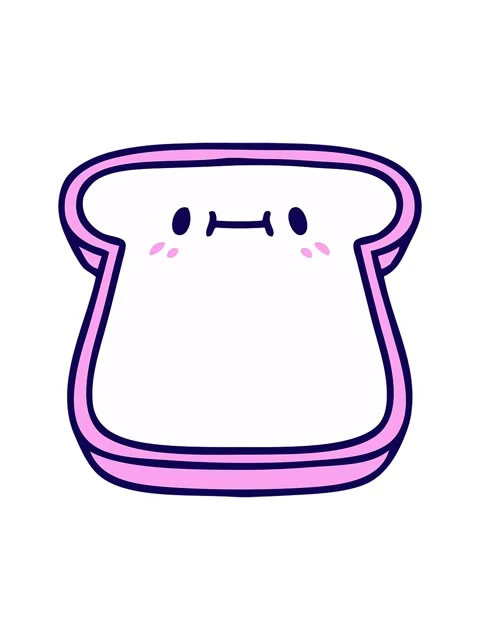 Neon light effect animation of cartoon slice of bread with face Stock Footage 324418434