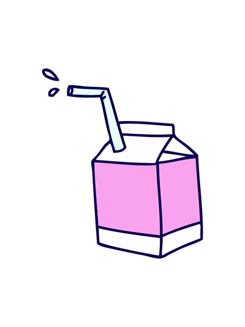 Neon light effect animation of cartoon hand drawn quirky carton of milk Stock Footage 324429280