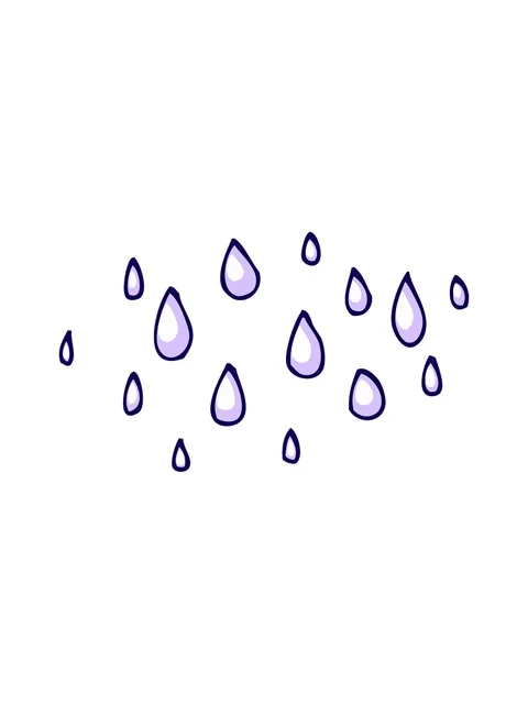 Neon light effect animation of cartoon raindrops Stock Footage 324435709