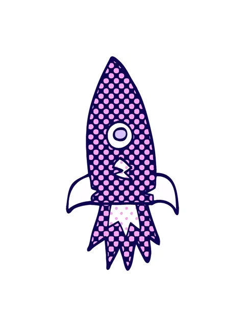 Neon light effect animation of cartoon doodle space rocket Stock Footage 324438789