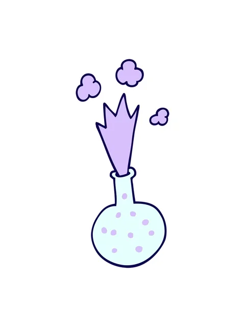 Neon light effect animation of cartoon doodle of a explosive chemical Stock Footage 324488656