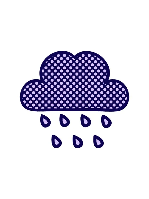 Neon light effect animation of comic book style cartoon of a storm rain cloud Stock Footage 324102282