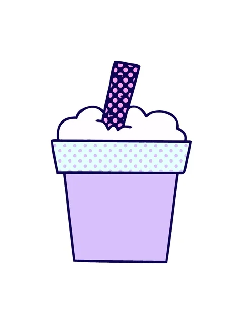 Neon light effect animation of comic book style quirky cartoon ice cream pot Stock Footage 324138048