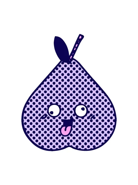 Neon light effect animation of comic book style cartoon of a green pear Stock Footage 324267924