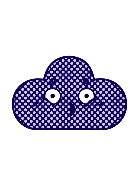 Neon light effect animation of comic book style cartoon of a storm cloud Stock Footage 324369026