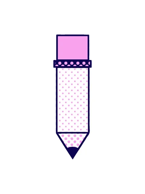 Neon light effect animation of comic book style cartoon of a of a pencil Stock Footage 324481424