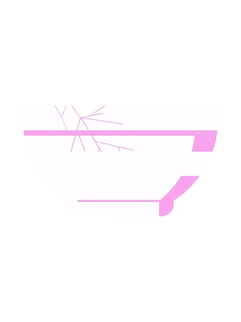 Neon light effect animation of cracked bowl graphic vector illustration icon Video stock 324419042