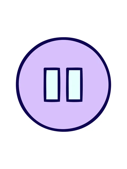 Neon light effect animation of cute cartoon of a pause button Stock Footage 324077323
