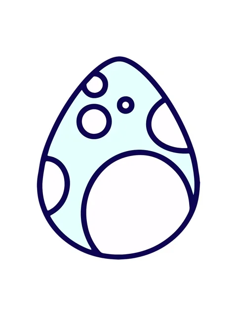 Neon light effect animation of cute easter egg design drawing Stock Footage 324079305