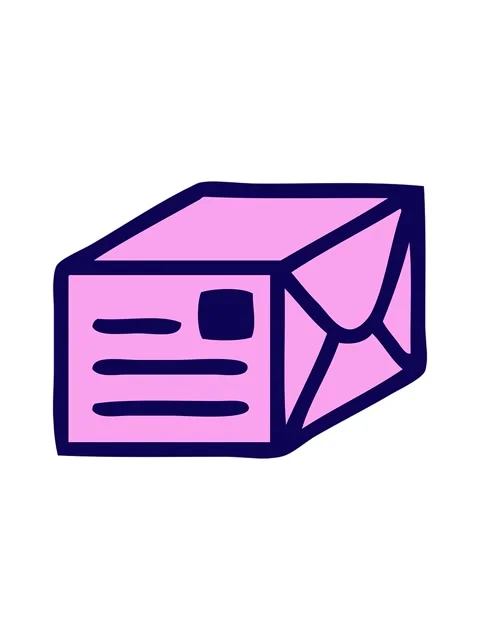 Neon light effect animation of cute cartoon of a paper parcel Stock Footage 324176971