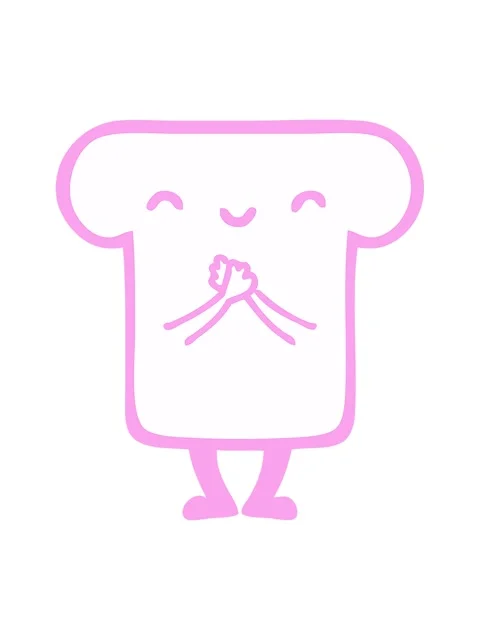 Neon light effect animation of cute slice of bread Stock Footage 324245212