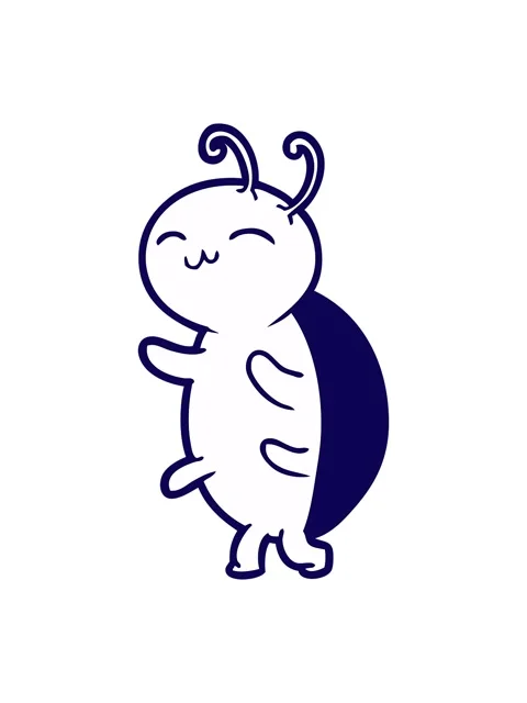 Neon light effect animation of cute bug cartoon Stock Footage 324254338