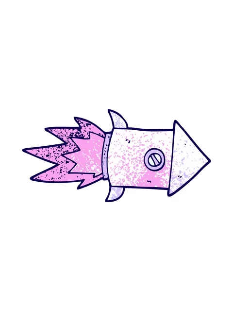 Neon light effect animation of a doodle of a space rocket Stock Footage 324177536