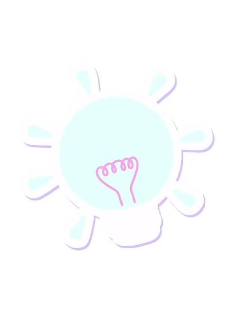 Neon light effect animation of electric light bulb sticker Stock-Footage 324069241