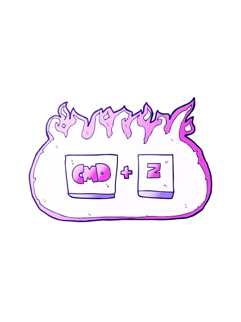 Neon light effect animation of freehand drawn cartoon command Z function Stock Footage 324489251