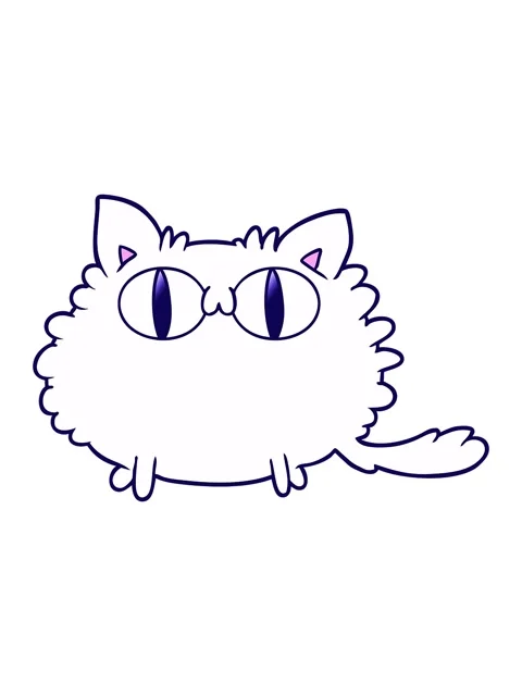 Neon light effect animation of  fun design of cartoon cat Stock Footage 324171361