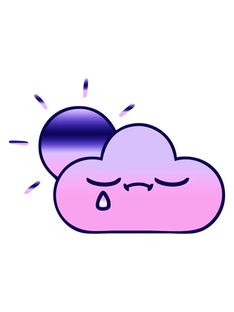 Neon light effect animation of a gradient shaded cartoon of a storm cloud a.. Stock Footage 324271644