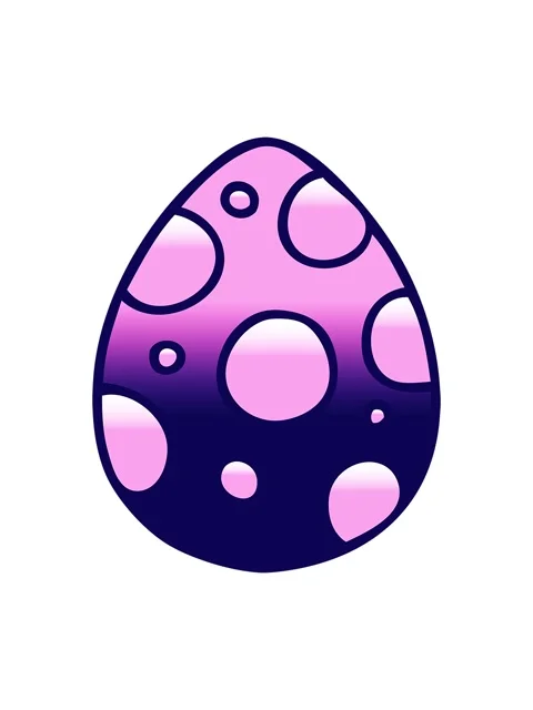 Neon light effect animation of gradient shaded quirky cartoon easter egg Video stock 324460429