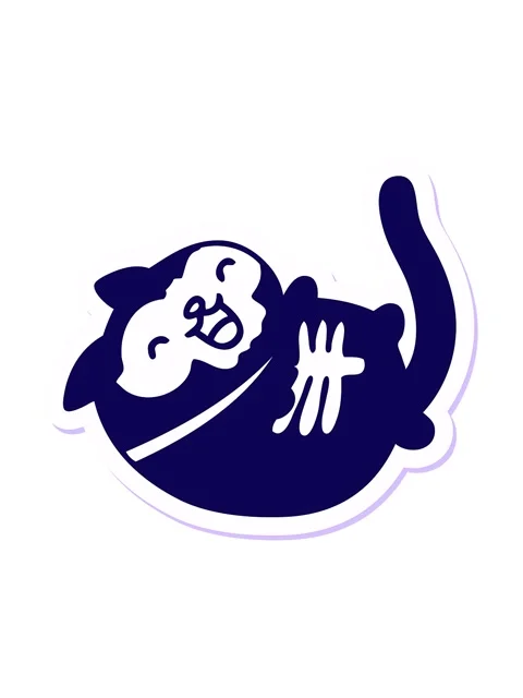 Neon light effect animation of halloween cat sticker Stock Footage 324254434