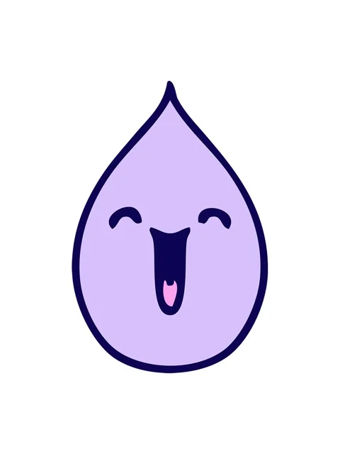 Neon light effect animation of hand drawn quirky cartoon emotional rain drop Stock Footage 324046750