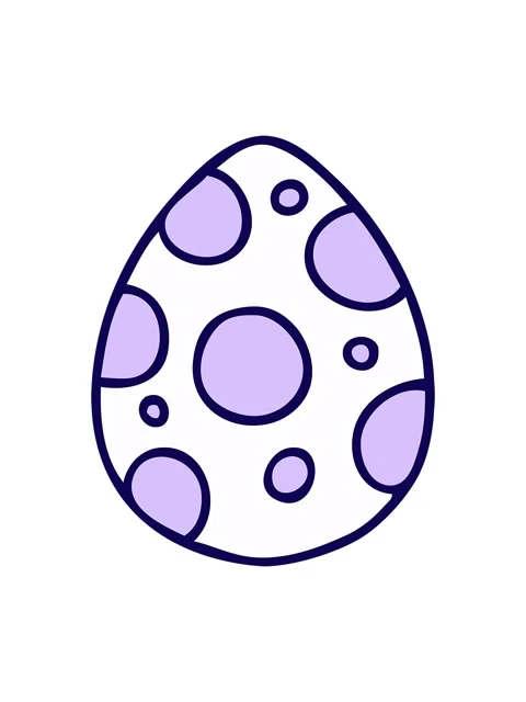 Neon light effect animation of a hand drawn quirky cartoon easter egg Stock Footage 324429704