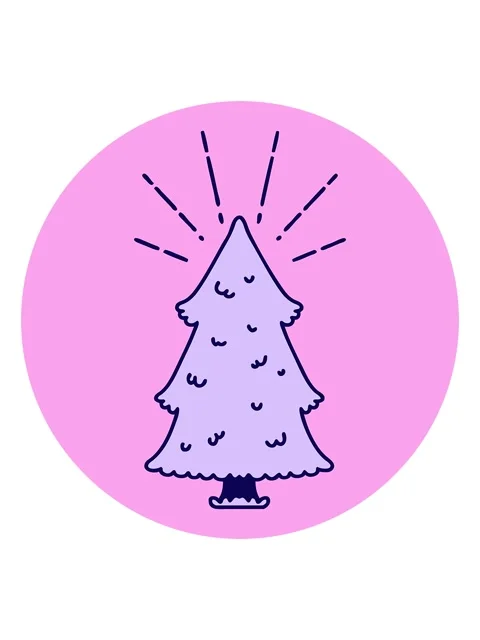 Neon light effect animation of icon of a tattoo style pine tree Stock Footage 324432214