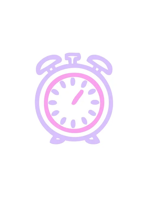 Neon light effect animation of line drawing cartoon of a alarm clock icon Stock Footage 324347261