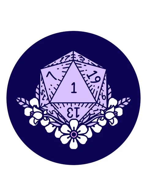 Neon light effect animation of natural one dice roll with floral elements Stock Footage 324447161