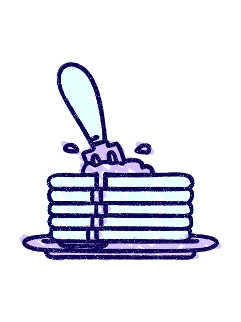Neon light effect animation of Pancake Stack Chalk Drawing 스톡 동영상 324174329
