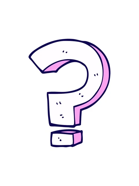 Neon light effect animation of question mark cartoon Stock Footage 324295699