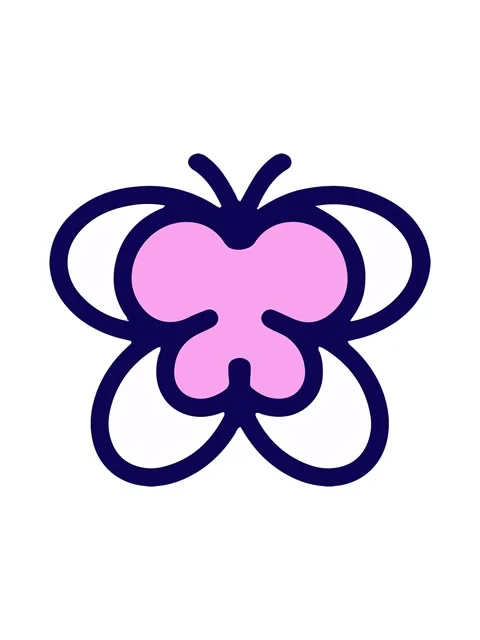 Neon light effect animation of simple and cute butterfly illustration Stock Footage 324145010