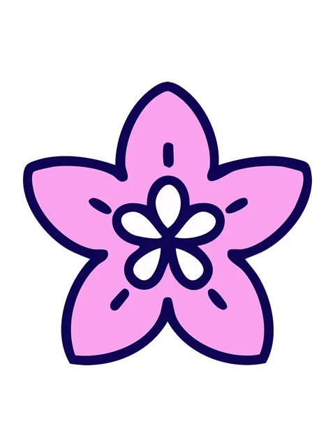 Neon light effect animation of a singular japanese style flower design Stock Footage 324476509