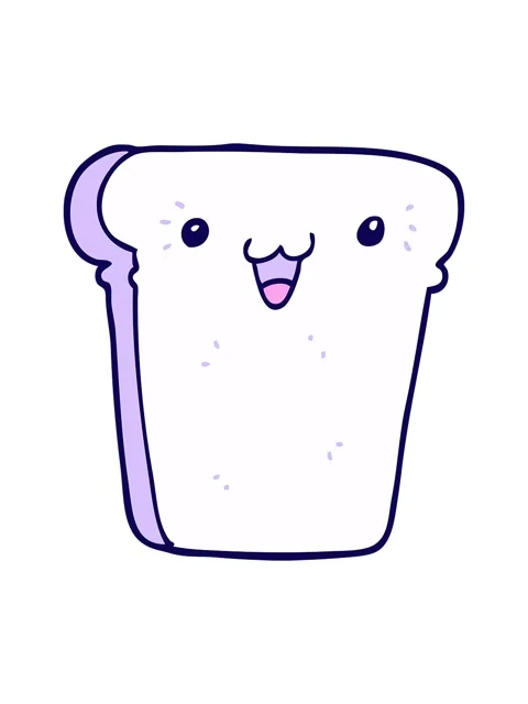 Neon light effect animation of slice of bread design Stock Footage 324385220