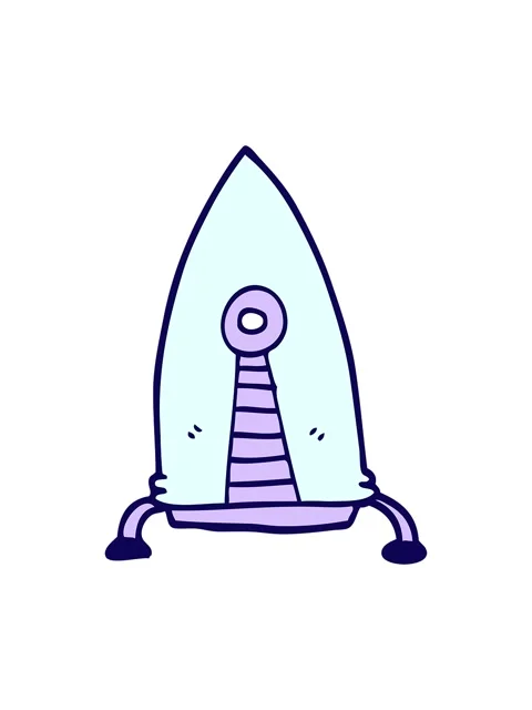 Neon light effect animation of space rocket Stock Footage 324260280