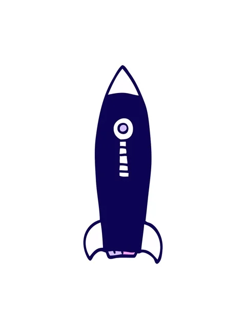 Neon light effect animation of a space rocket Stock Footage 324457307