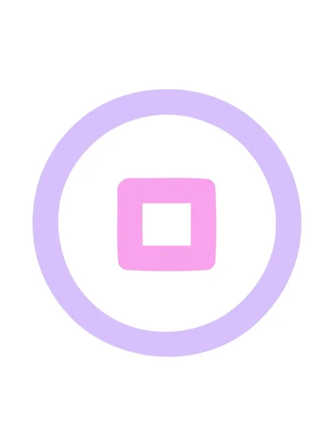 Neon light effect animation of stop button symbol icon Stock Footage 323592691