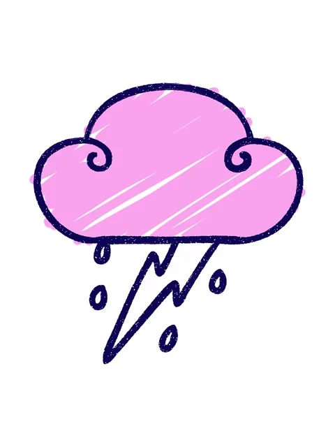 Neon light effect animation of Storm Cloud Chalked Drawing Stock Footage 324262702