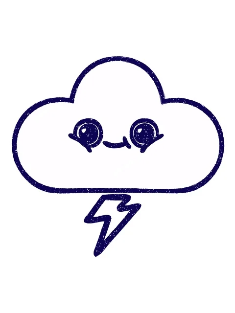 Neon light effect animation of Thunder Cloud Chalk Drawing Stock Footage 324220154